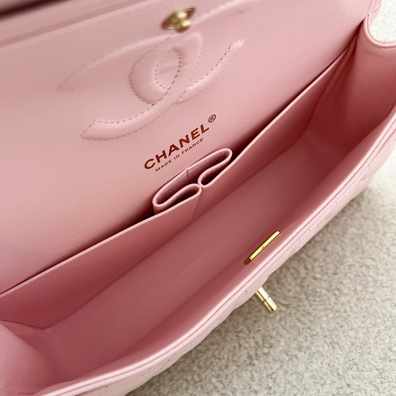 Chanel Medium Classic Flap CF in 22S Light Pink Caviar and LGHW