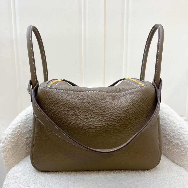 Hermes Lindy 26 in Etoupe Clemence Leather and GHW