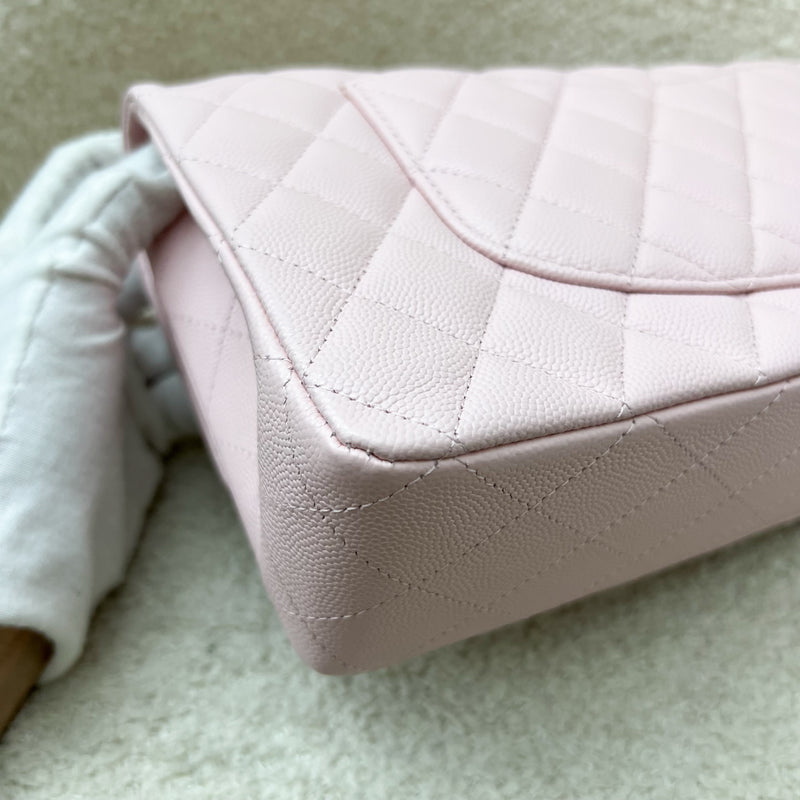 Chanel Medium Classic Flap CF in 22S Light Pink Caviar and LGHW