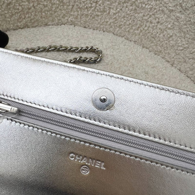 Chanel Classic Wallet on Chain WOC in 21K Iridescent Rainbow Calfskin and SHW