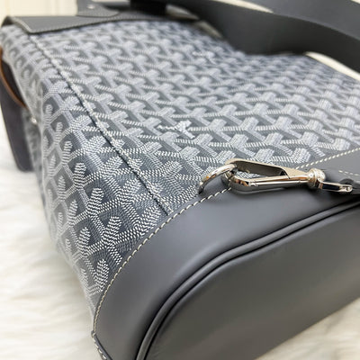 Goyard Alpin MM Backpack in Grey Goyardine Canvas and SHW