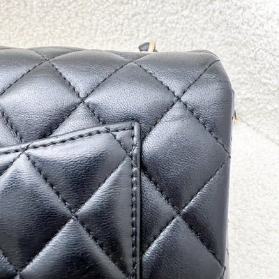 Chanel Classic Mini Rectangle Flap in Black Lambskin and LGHW