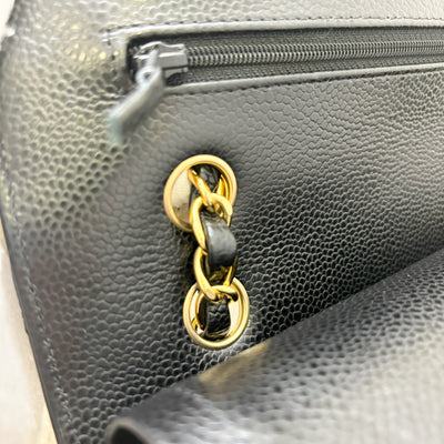 Chanel Medium Classic Flap CF in Black Caviar and GHW