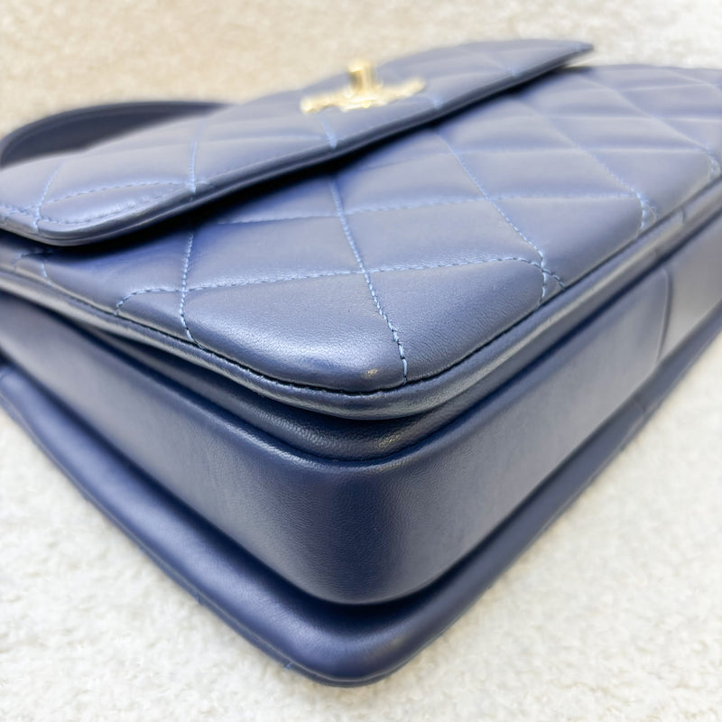 Chanel Trendy CC Small Flap in Dark Blue Lambskin and LGHW