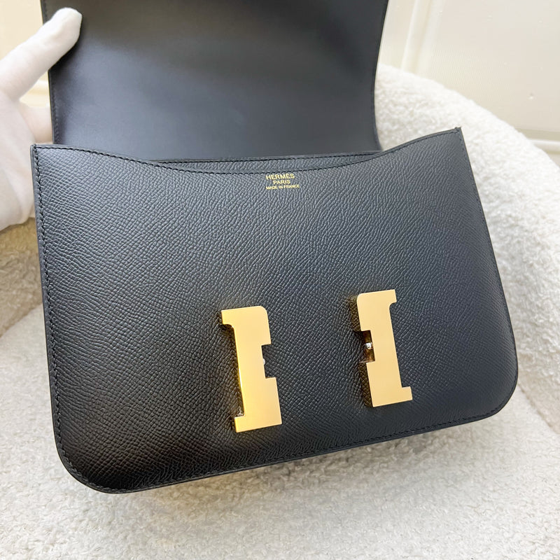 Hermes Constance 24 in Noir Black Epsom Leather and GHW