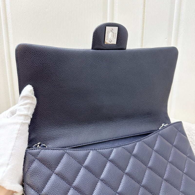 Chanel Timeless Clutch with Chain in Midnight Blue Caviar and SHW