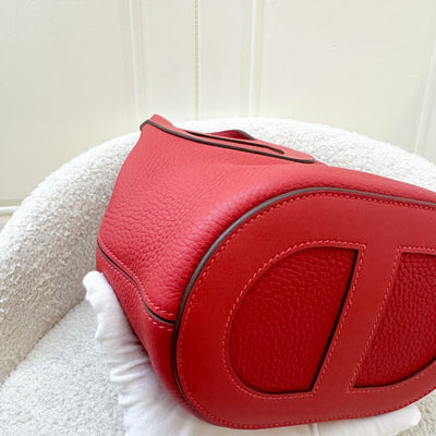 Hermes In The Loop 18 Bag in Vermillon Red Clemence / Swift Leather and GHW