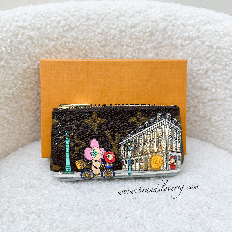 LV Key Cles Pouch in Chrismas Animation 2022 "Vivienne in Paris" Monogram Canvas GHW