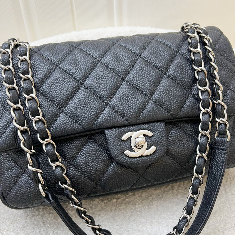 Chanel Easy Caviar Medium Flap Bag in Black Caviar and SHW