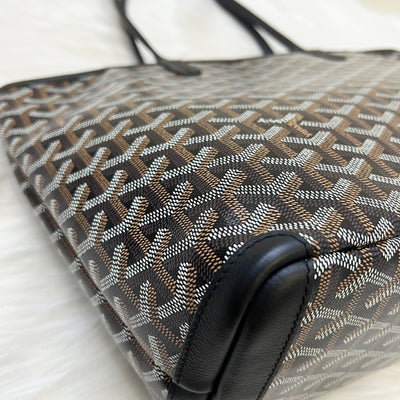 Goyard Artois PM Tote in Black Signature Goyardine Canvas