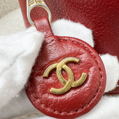 Chanel Vintage Vanity Case in Red Caviar and GHW