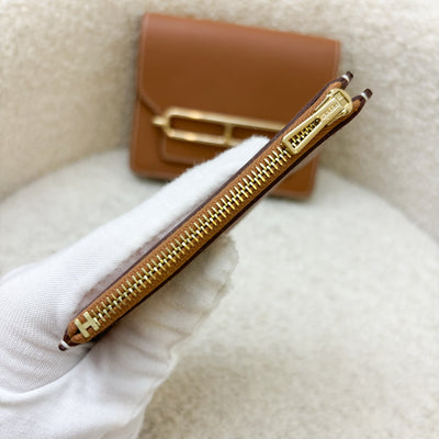 Hermes Roulis Slim in Gold Evercolor Leather and LGHW