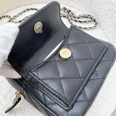 Chanel 24C Backpack in Black Caviar and GHW