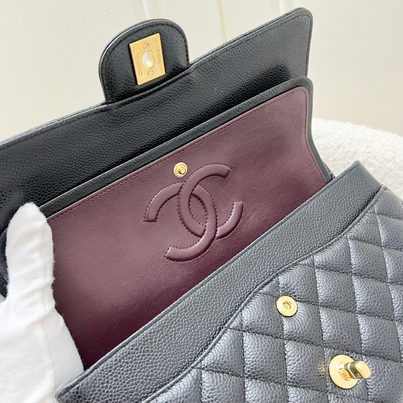 Chanel Medium Classic Flap CF in Black Caviar and GHW