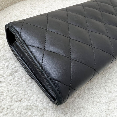 Chanel Classic Long Wallet in Black Lambskin and SHW