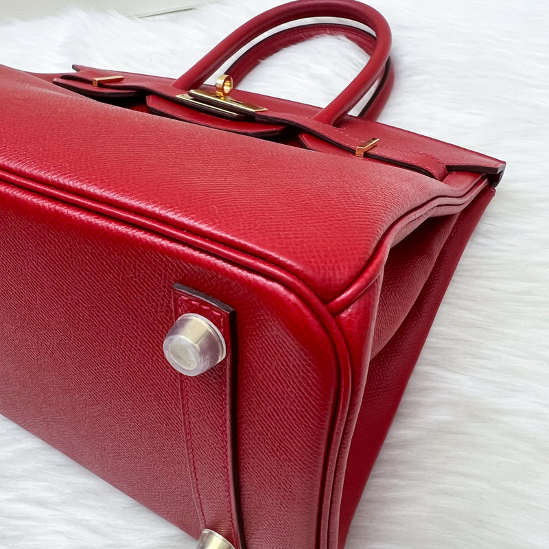 Hermes Birkin 30 in Rouge Casaque Epsom Leather and GHW