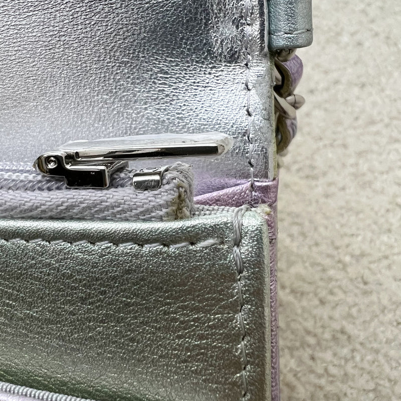 Chanel Classic Wallet on Chain WOC in 21K Iridescent Rainbow Calfskin and SHW