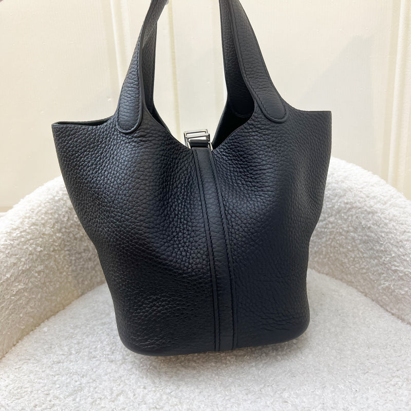 Hermes Picotin 18 in Noir Black Clemence Leather and PHW