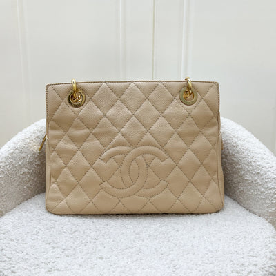 Chanel Petite Timeless Tote PTT in Beige Caviar and GHW