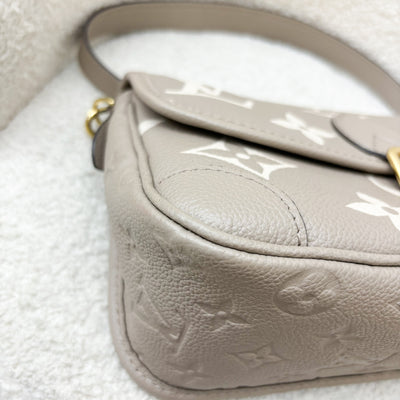 LV Diane PM in Tourterelle (Grey) / Creme Giant Monogram Empreinte Leather and GHW