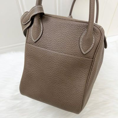 Hermes Lindy 30 in Etoupe Clemence Leather and PHW