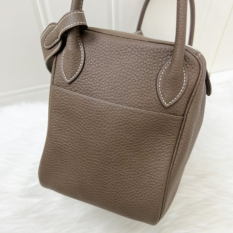 Hermes Lindy 30 in Etoupe Clemence Leather and PHW