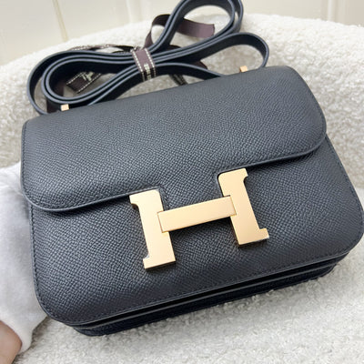 Hermes Constance 18 Mini (Mirror Version) in Noir Black Epsom Leather and RGHW