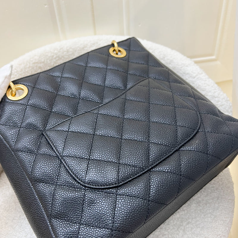 Chanel Petite Shopping Tote PST in Black Caviar and GHW