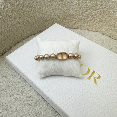 Dior 30 Montaigne Bracelet with Pink Pearls in RGHW