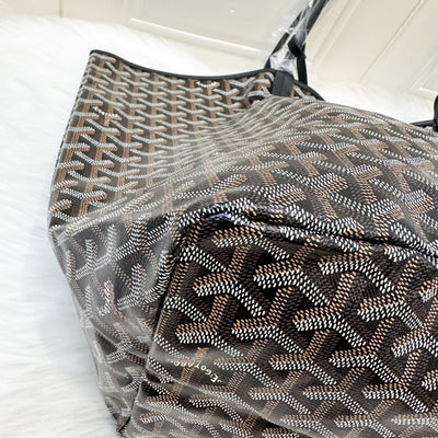 Goyard Saint Louis GM Tote in Black Signature Goyardine Canvas