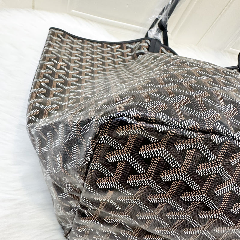 Goyard Saint Louis GM Tote in Black Signature Goyardine Canvas