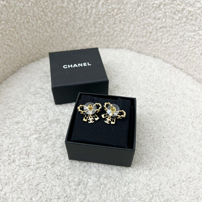 Chanel 22A Ribbon Earrings in AGHW