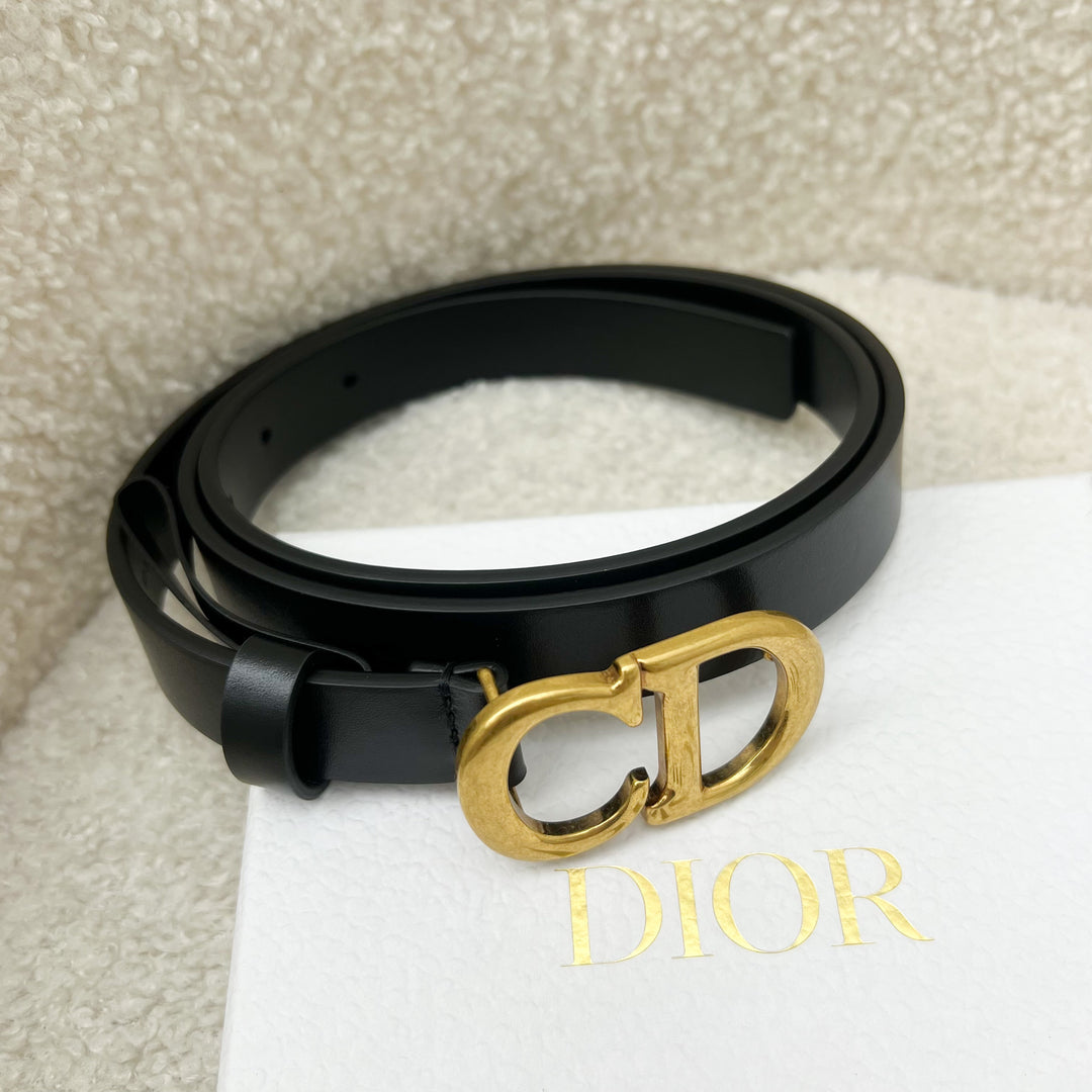 Dior CD Saddle Belt in Black Calfskin, 20 MM and AGHW in Sz 85 – Brands  Lover