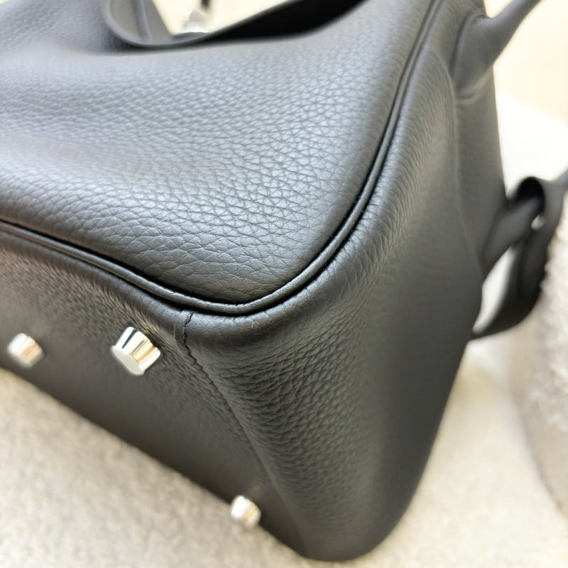 Hermes Lindy 26 in Noir Black Clemence Leather and PHW