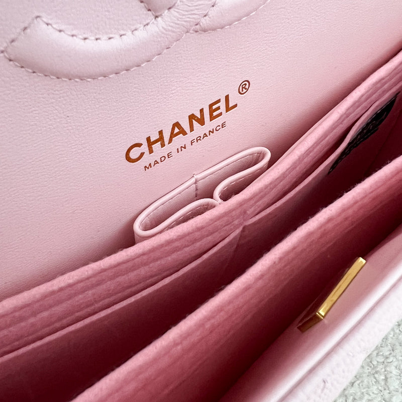 Chanel Medium Classic Flap CF in 22S Light Pink Caviar and LGHW