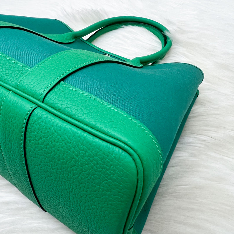 Hermes Garden Party 30 in Vert Veronese Canvas, Menthe Leather and PHW