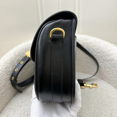 Dior Medium Bobby Flap Bag in Black Calfskin and GHW