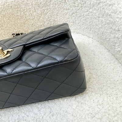 Chanel Classic Mini Rectangle in Black Lambskin and LGHW