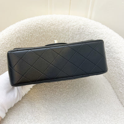 Chanel Top Handle Mini Rectangle Flap in Black Lambskin and LGHW