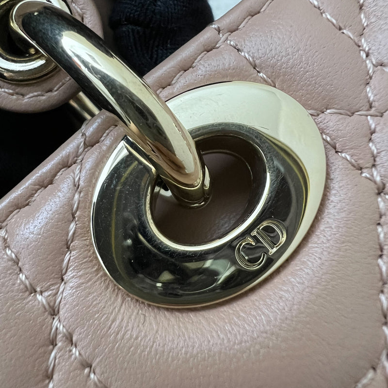 Dior Micro Lady D-Joy Bag in Rose des Vents Cannage Lambskin and LGHW (Model: S0910ONGE, Colour: M49P)