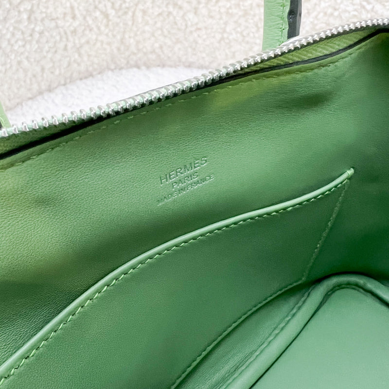 Hermes Mini Bolide in Vert Criquet Evercolor Leather and PHW