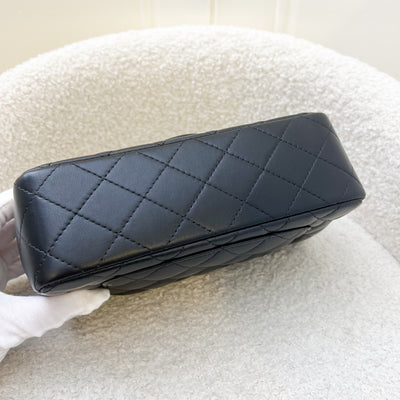 Chanel Classic Mini Rectangle Flap in Black Lambskin and LGHW