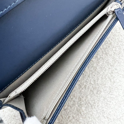 Chanel Timeless CC Long Wallet in Navy Blue Caviar and SHW