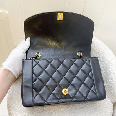 Chanel Medium Vintage Diana Flap in Black Lambskin and 24K GHW