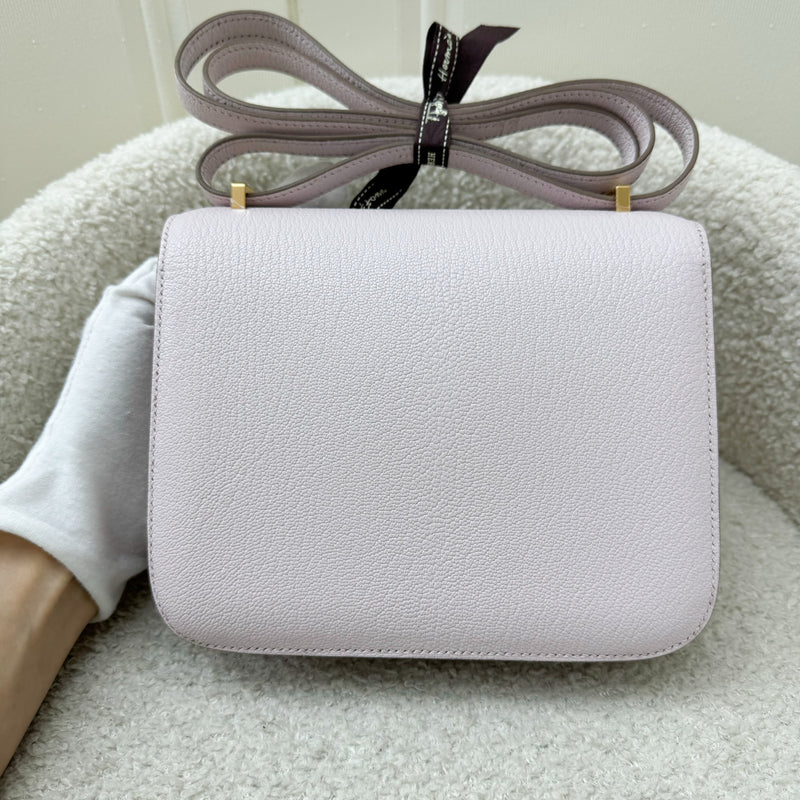 Hermes Constance 18 in Mauve Pale Chevre Mysore Leather and RGHW