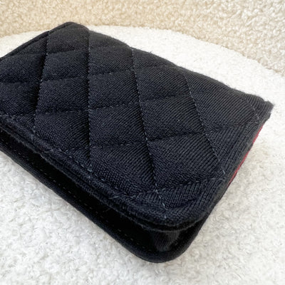 Chanel 2022 VIP Clutch on Chain in Black Jersey and LGHW