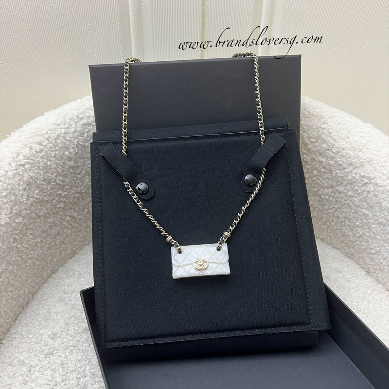 Chanel 23C Classic Flap Bag Long Necklace and LGHW