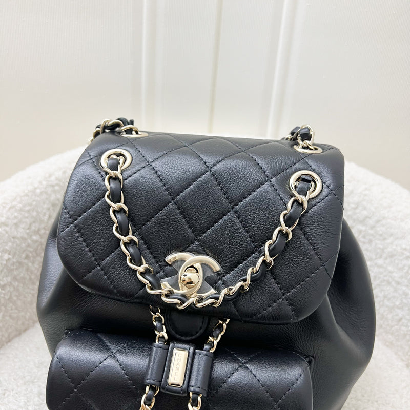 Chanel 23C Duma Mini Backpack in Black Calfskin and LGHW