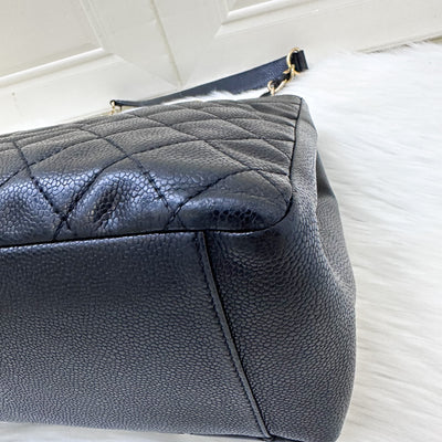 Chanel Grand Shopping Tote GST in Black Caviar and GHW