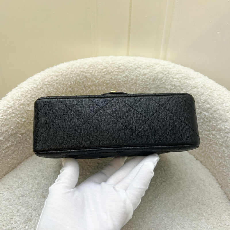 Chanel Top Handle Mini Rectangle Flap in 21S Black Caviar Aged GHW